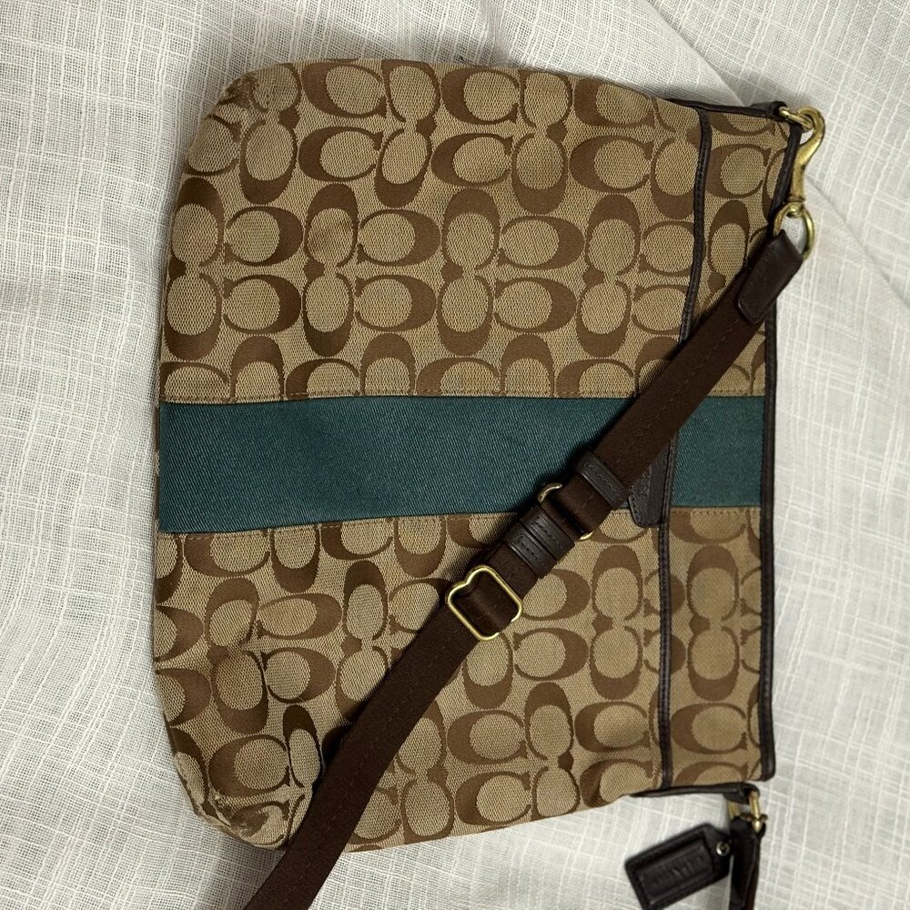 Coach Signature Stripe Jacquard Crossbody Bag